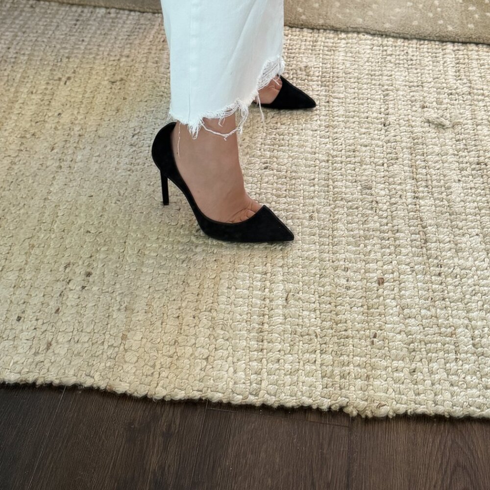 Saint Laurent Anja 105mm D'Orsay Heel Size 38 Suede - Picture 11 of 13